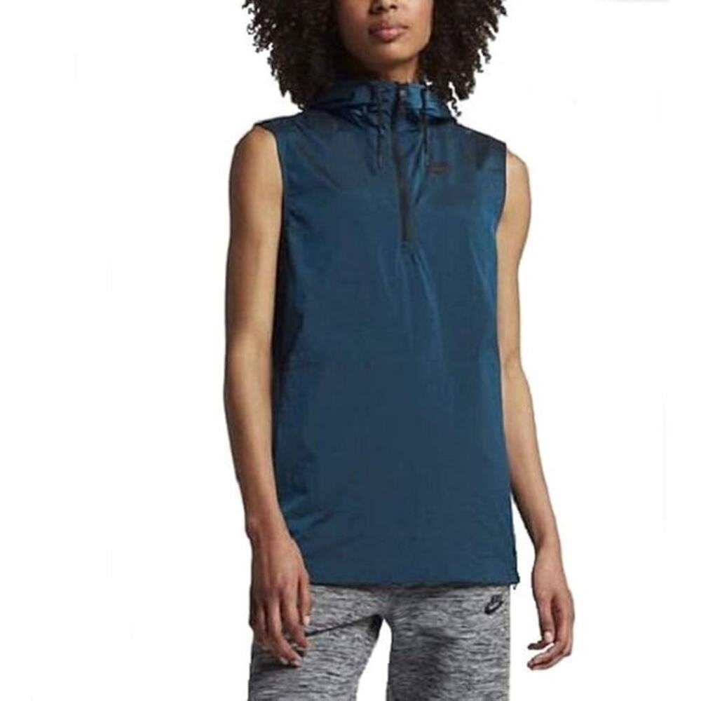 NWT Nike Women's Tech Hypermesh Full Zip Vest Blue SMALL